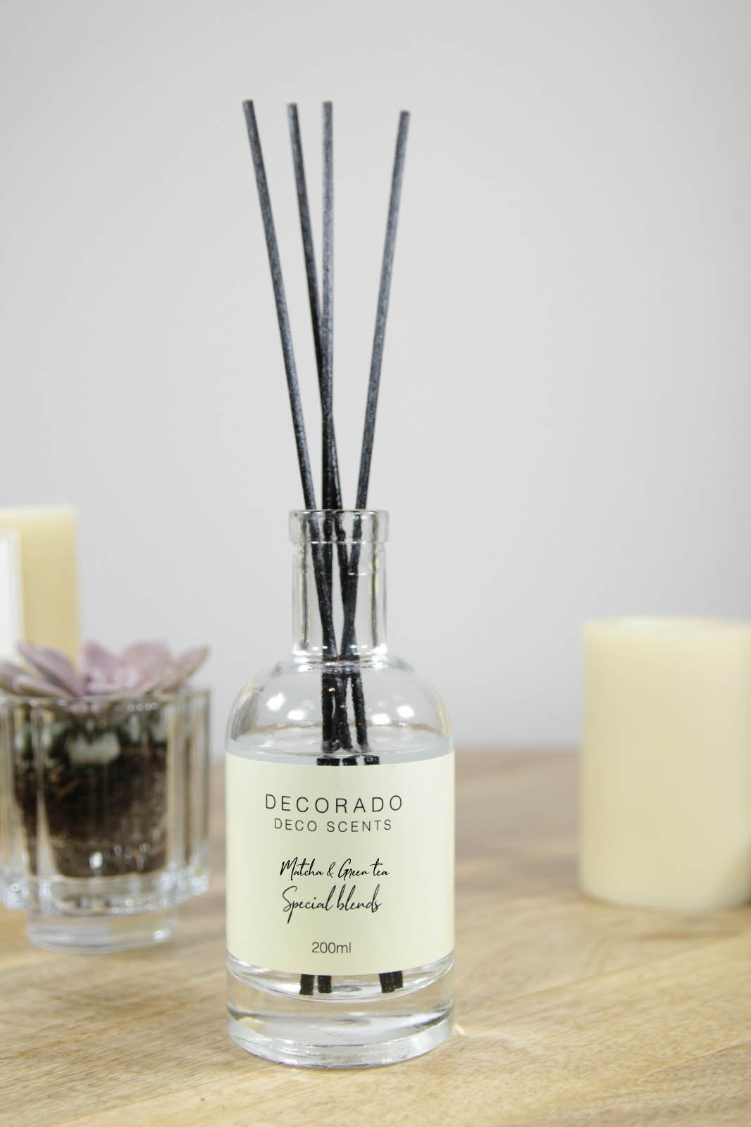 MATCHA & GREEN TEA 200ml Clear Bottle מפיצי ריח בישום לבית דקורדו