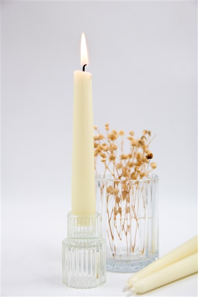 פמוט זכוכית MIL שקוף פמוט זכוכית MIL שקוף